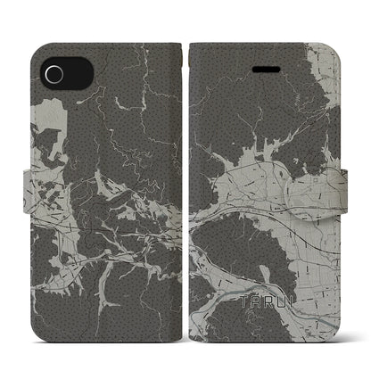 【垂井（岐阜県）】地図柄iPhoneケース（手帳タイプ）モノトーン・iPhone SE（第3 / 第2世代） / 8 / 7 / 6s / 6 用