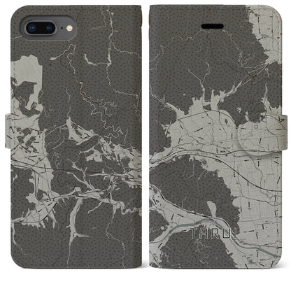 【垂井（岐阜県）】地図柄iPhoneケース（手帳タイプ）モノトーン・iPhone 8Plus /7Plus / 6sPlus / 6Plus 用