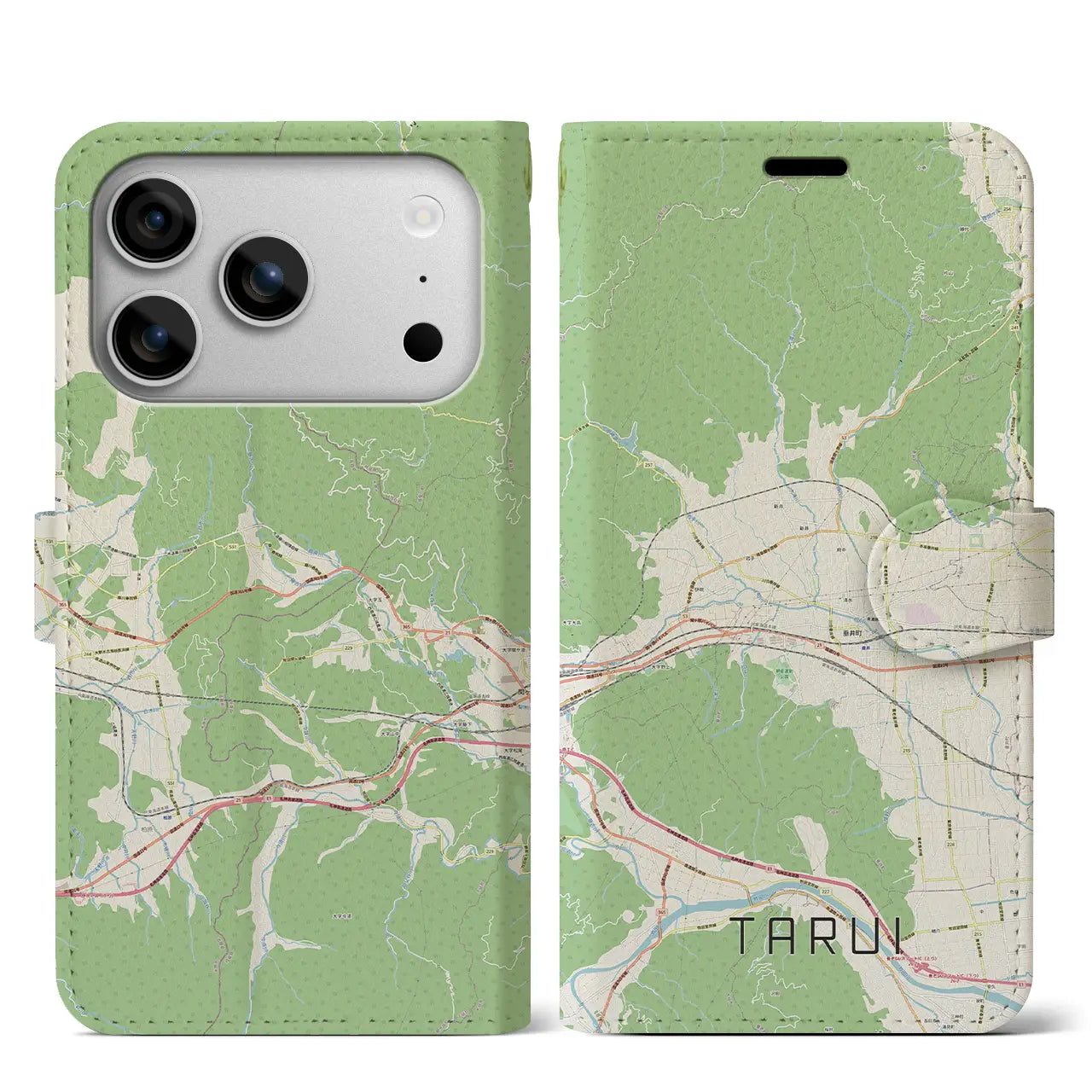 【垂井（岐阜県）】地図柄iPhoneケース（手帳タイプ）