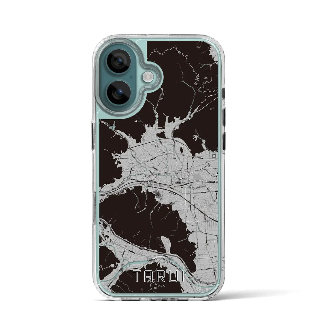 【垂井(岐阜県)】地図柄iPhoneケース(MagSafeタイプ)モノトーン・iPhone 16 Pro 用