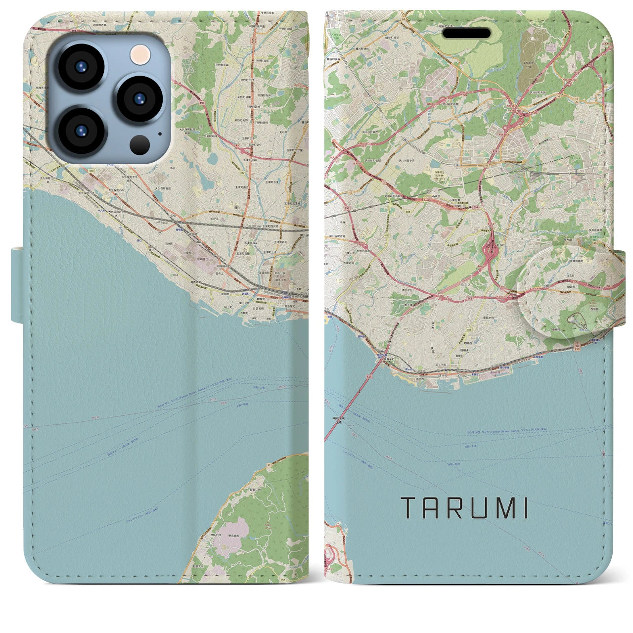 【垂水（兵庫県）】地図柄iPhoneケース（手帳タイプ）