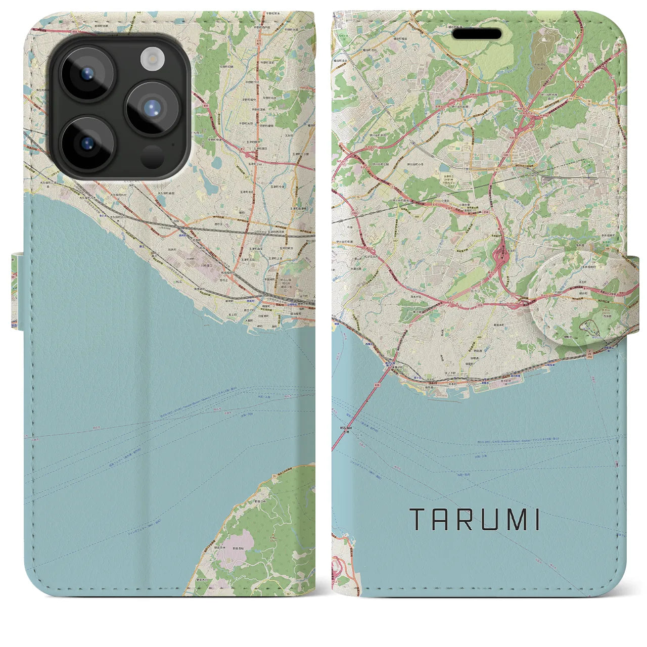 【垂水（兵庫県）】地図柄iPhoneケース（手帳タイプ）