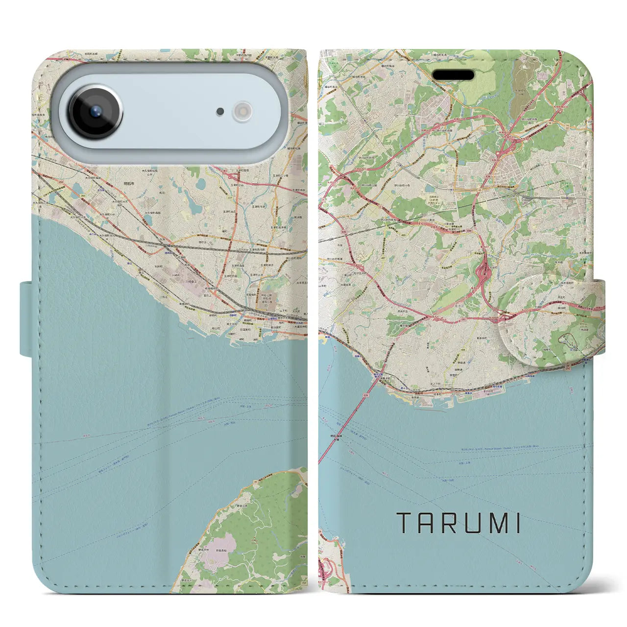 【垂水（兵庫県）】地図柄iPhoneケース（手帳タイプ）