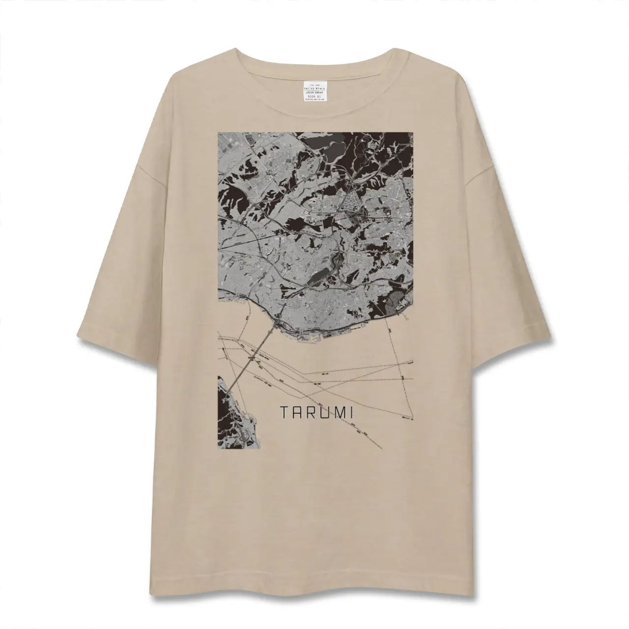 【垂水（兵庫県）】地図柄ビッグシルエットTシャツ