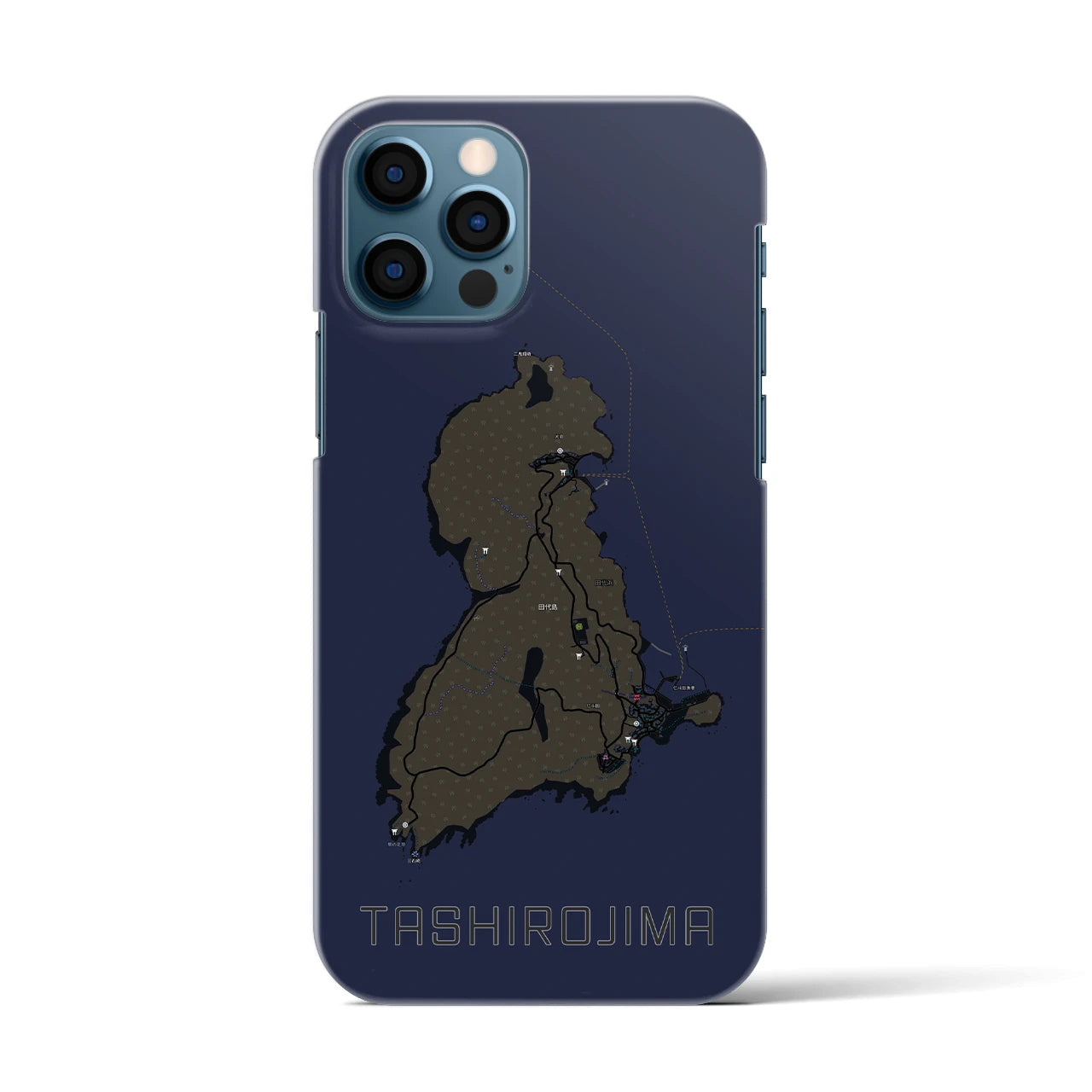 【田代島（宮城県）】地図柄iPhoneケース（バックカバータイプ）