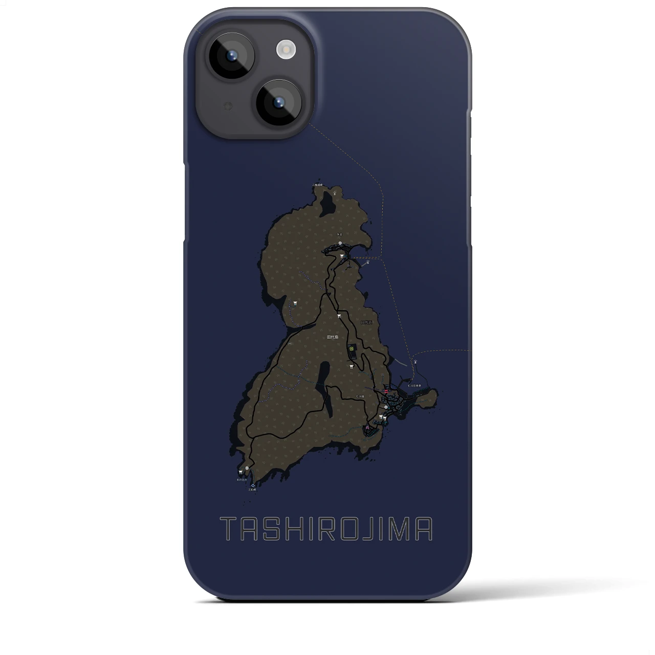 【田代島（宮城県）】地図柄iPhoneケース（バックカバータイプ）