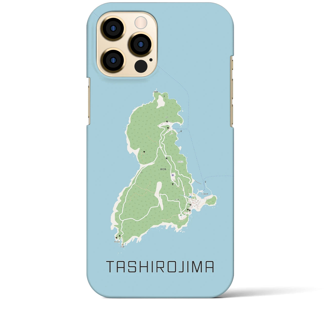 【田代島（宮城県）】地図柄iPhoneケース（バックカバータイプ）
