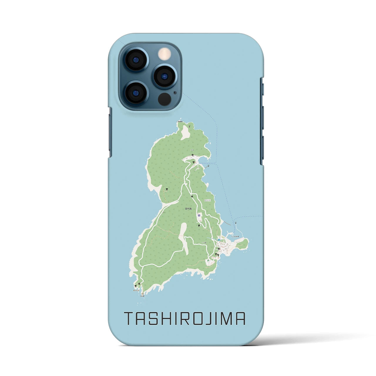 【田代島（宮城県）】地図柄iPhoneケース（バックカバータイプ）