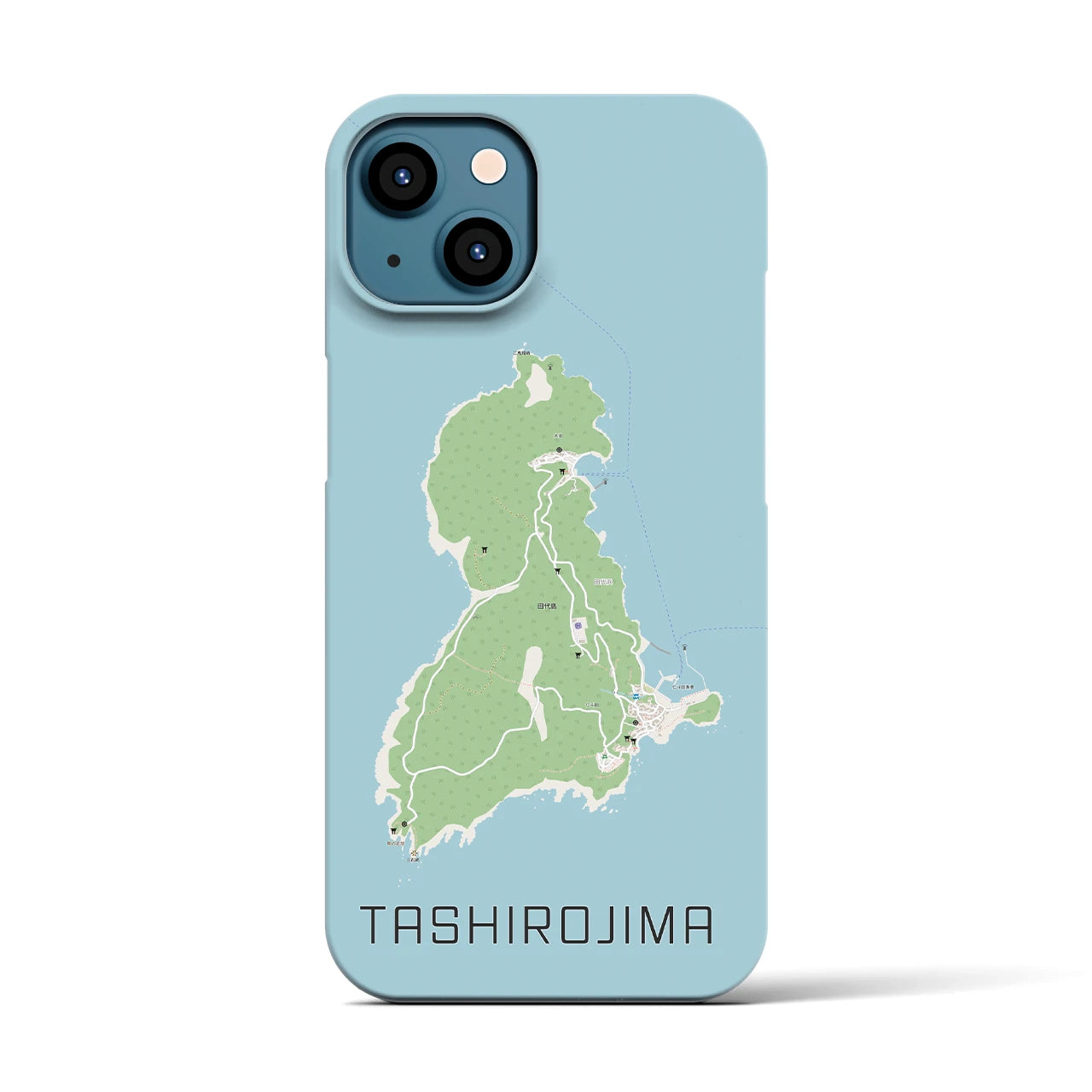 【田代島（宮城県）】地図柄iPhoneケース（バックカバータイプ）