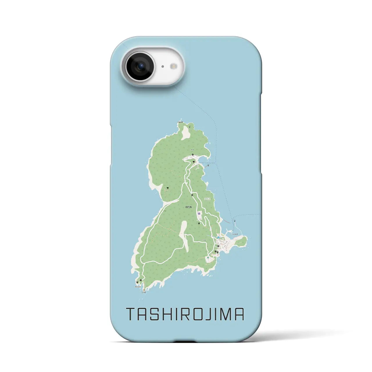 【田代島（宮城県）】地図柄iPhoneケース（バックカバータイプ）