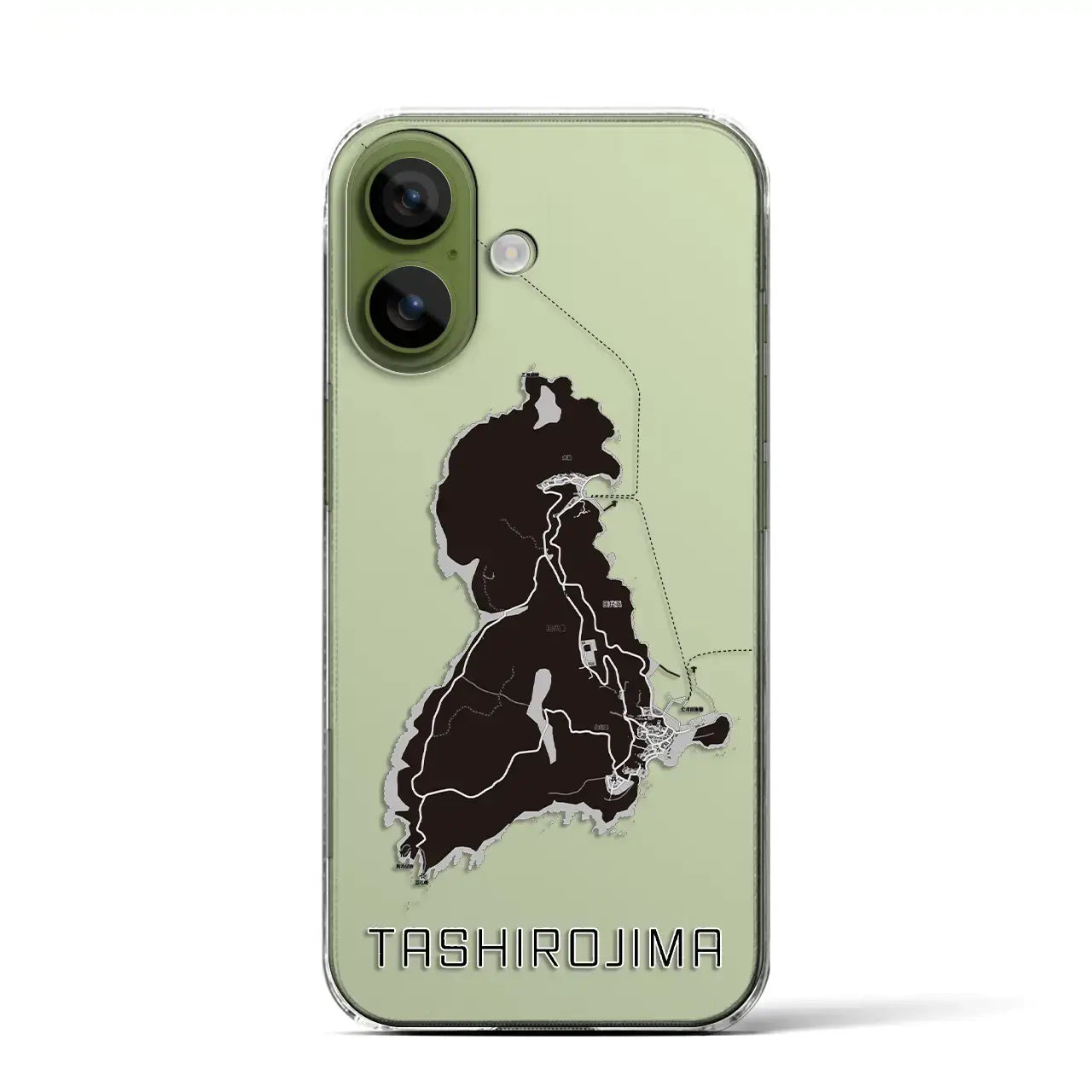 【田代島（宮城県）】地図柄iPhoneケース（クリアタイプ）