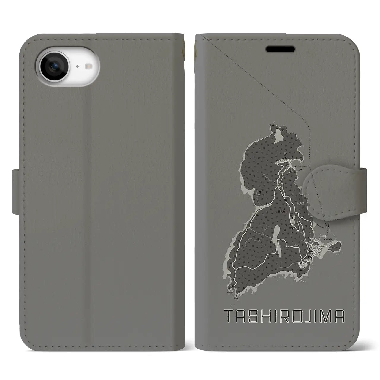 【田代島（宮城県）】地図柄iPhoneケース（手帳タイプ）