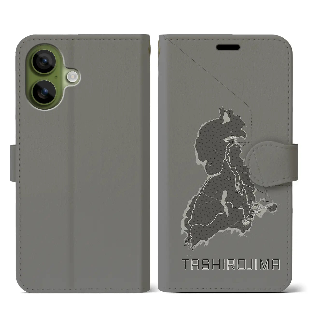 【田代島（宮城県）】地図柄iPhoneケース（手帳タイプ）