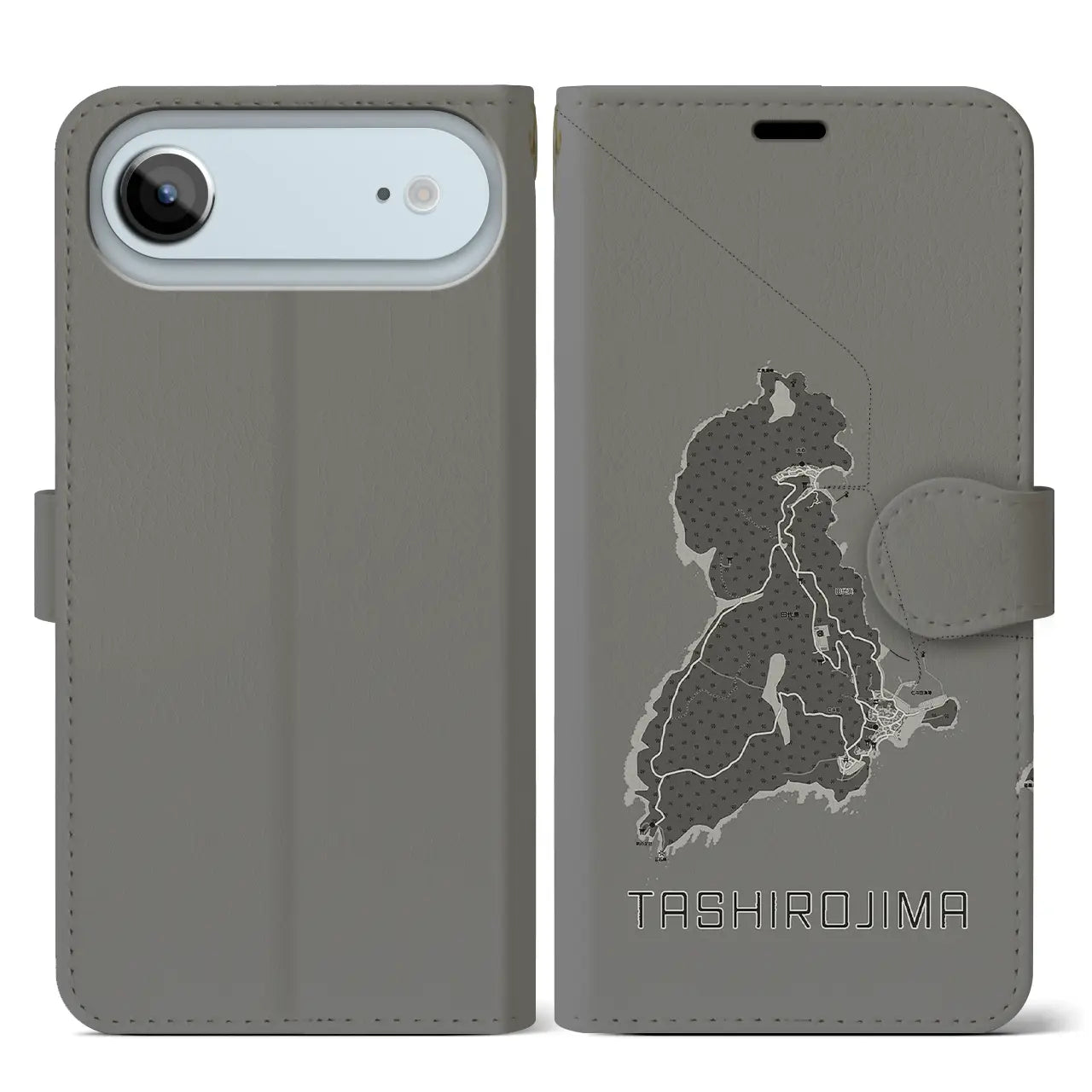 【田代島（宮城県）】地図柄iPhoneケース（手帳タイプ）