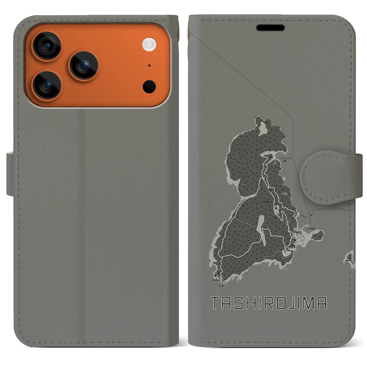 【田代島（宮城県）】地図柄iPhoneケース（手帳タイプ）