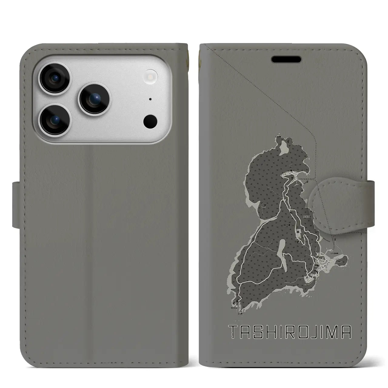 【田代島（宮城県）】地図柄iPhoneケース（手帳タイプ）