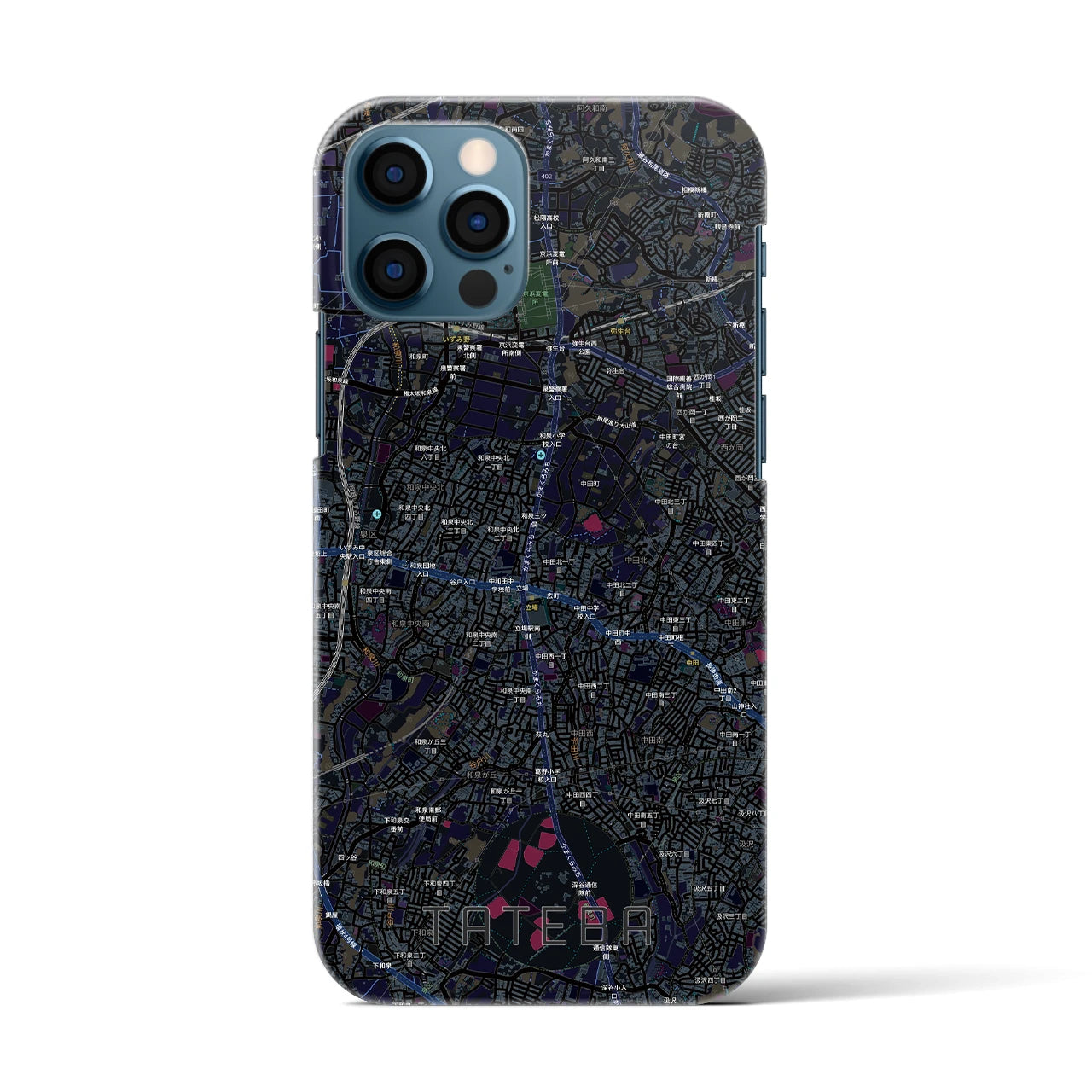 【立場（神奈川県）】地図柄iPhoneケース（バックカバータイプ）