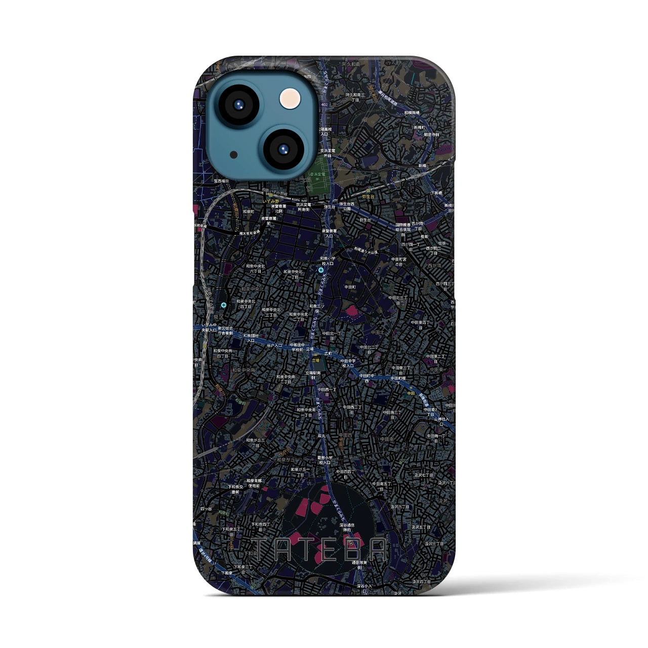 【立場（神奈川県）】地図柄iPhoneケース（バックカバータイプ）