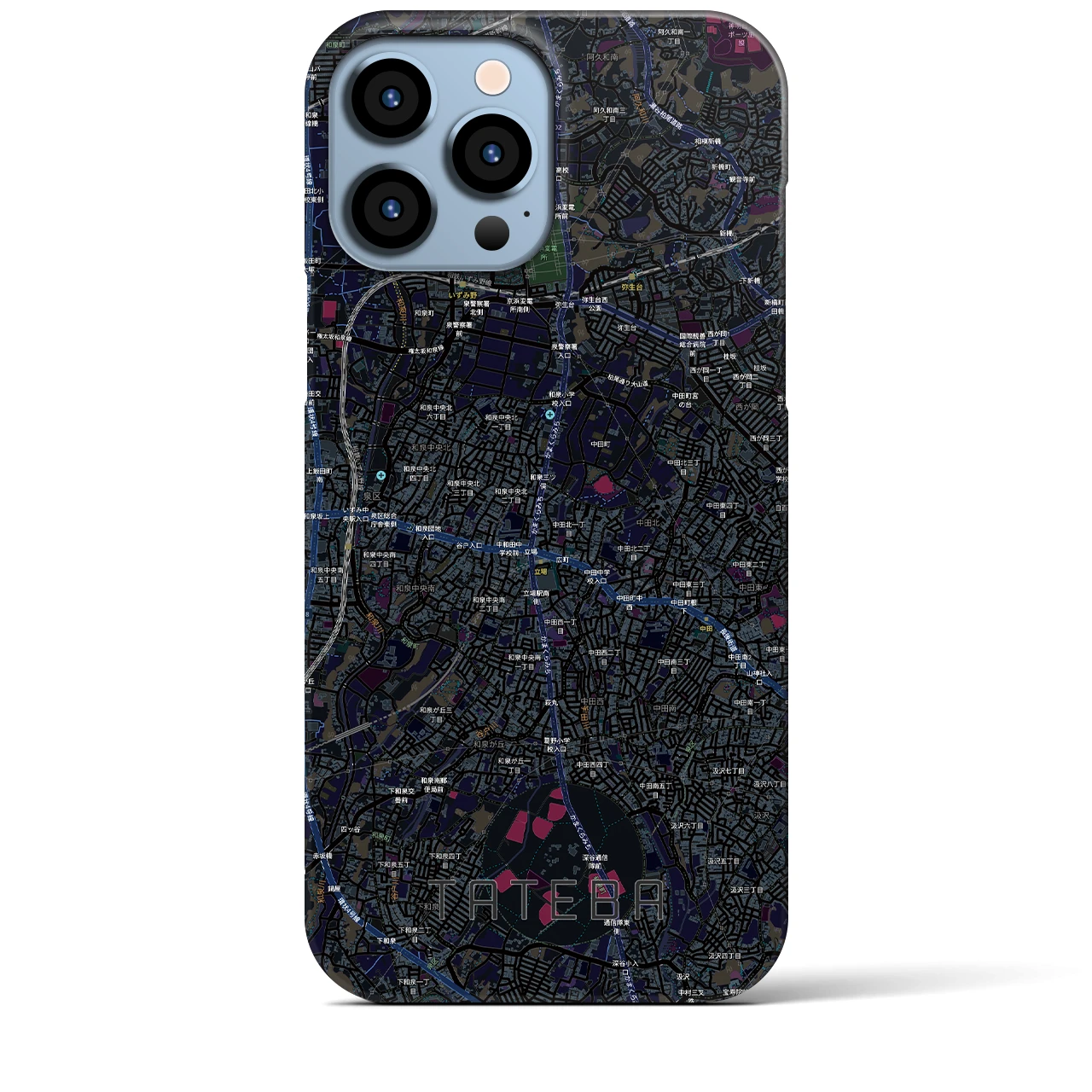 【立場（神奈川県）】地図柄iPhoneケース（バックカバータイプ）