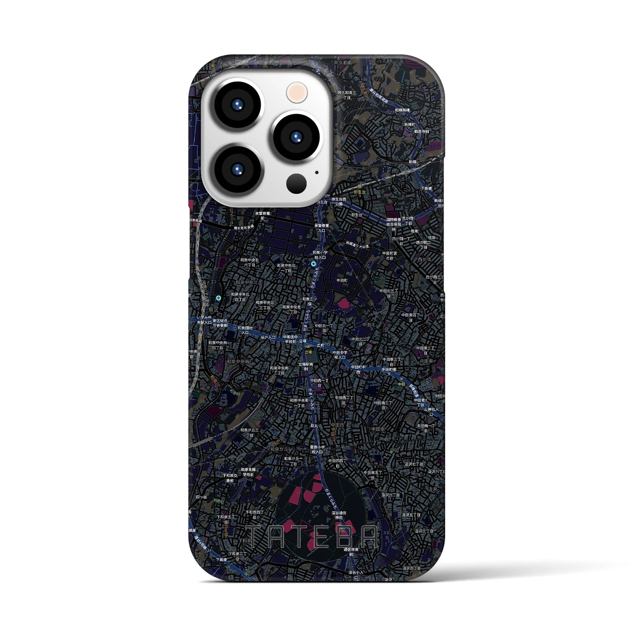 【立場（神奈川県）】地図柄iPhoneケース（バックカバータイプ）