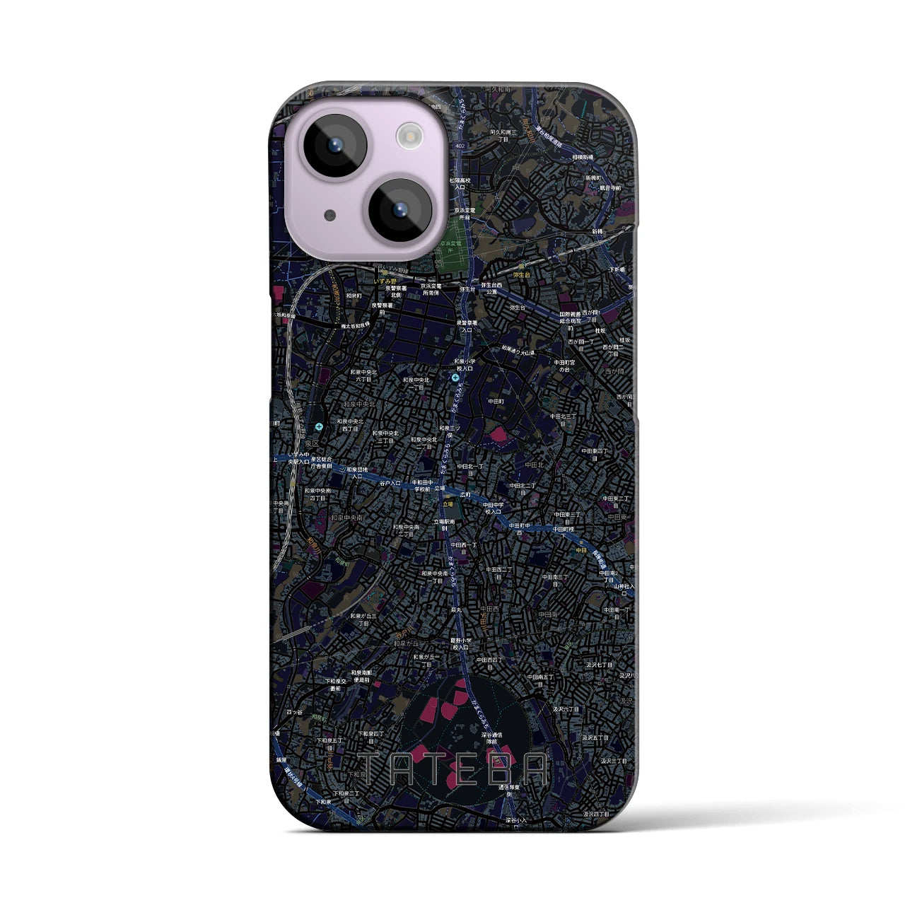 【立場（神奈川県）】地図柄iPhoneケース（バックカバータイプ）