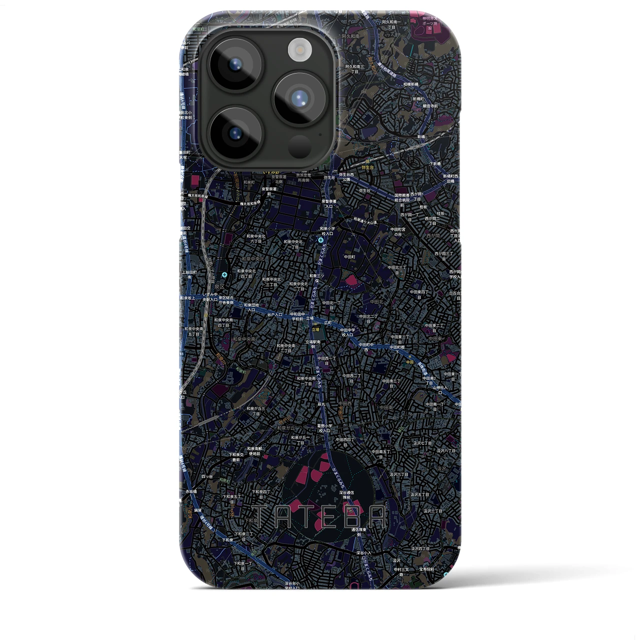 【立場（神奈川県）】地図柄iPhoneケース（バックカバータイプ）