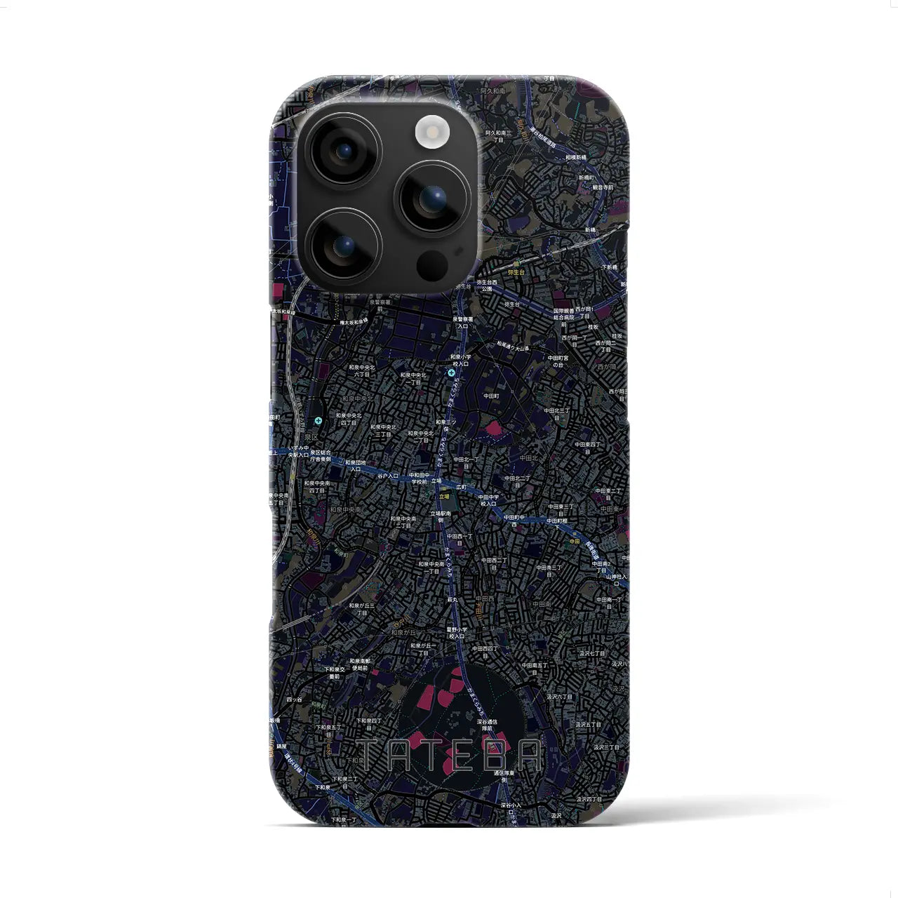 【立場（神奈川県）】地図柄iPhoneケース（バックカバータイプ）