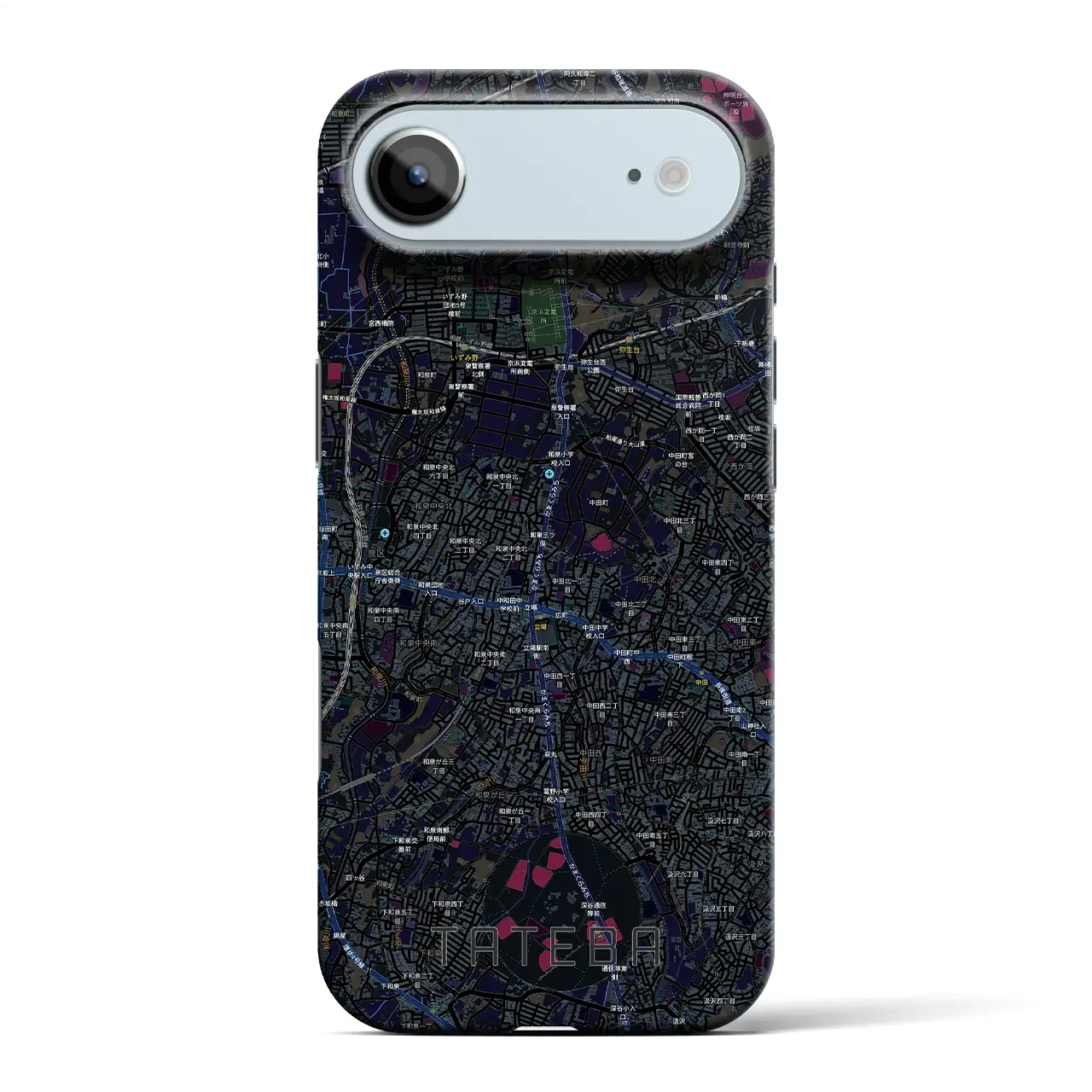 【立場（神奈川県）】地図柄iPhoneケース（バックカバータイプ）