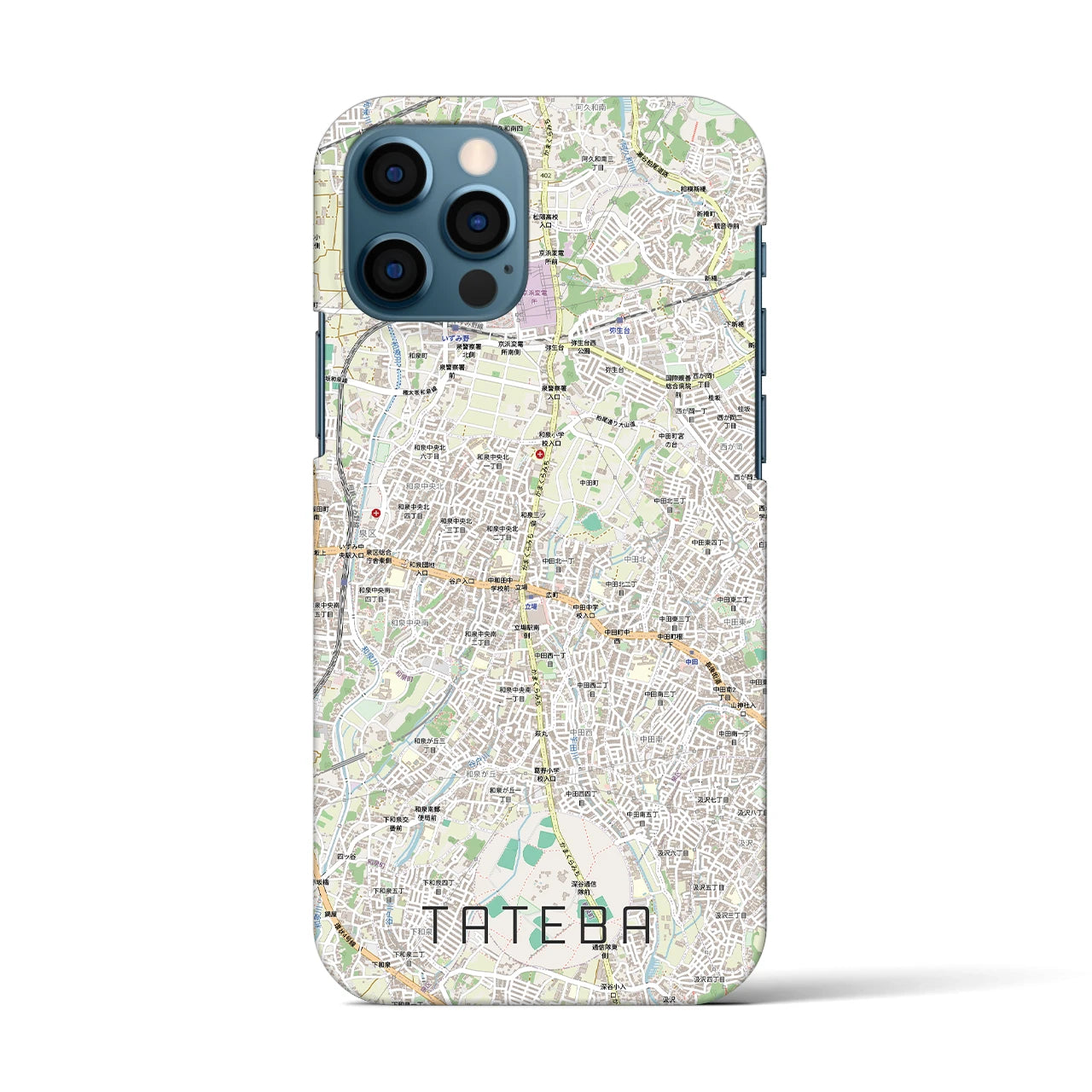 【立場（神奈川県）】地図柄iPhoneケース（バックカバータイプ）
