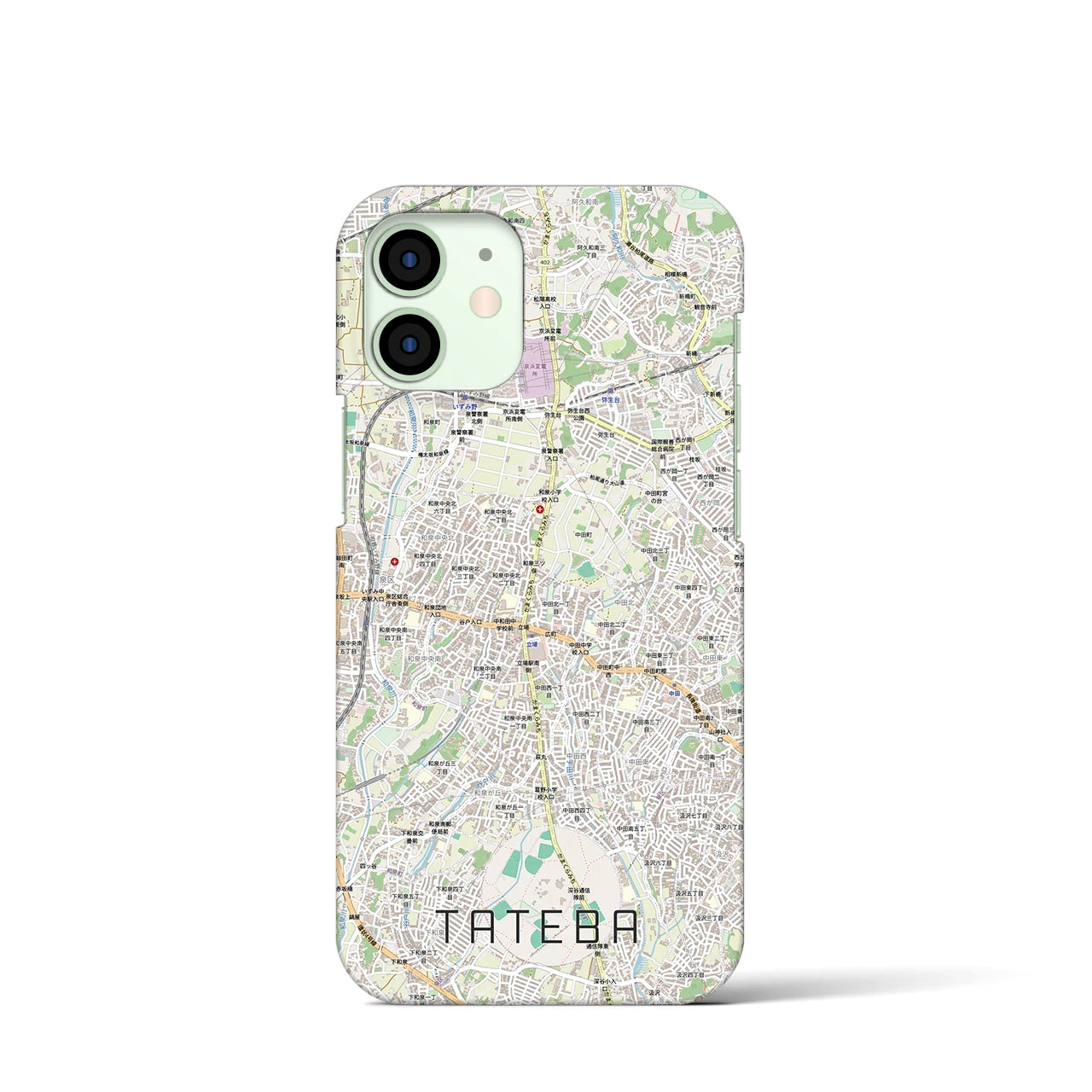 【立場（神奈川県）】地図柄iPhoneケース（バックカバータイプ）