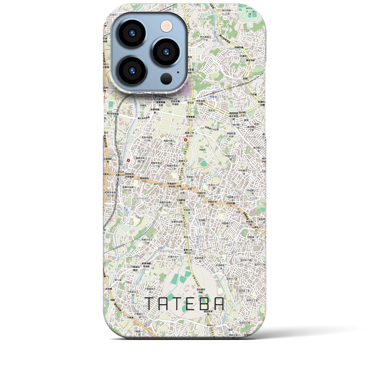【立場（神奈川県）】地図柄iPhoneケース（バックカバータイプ）