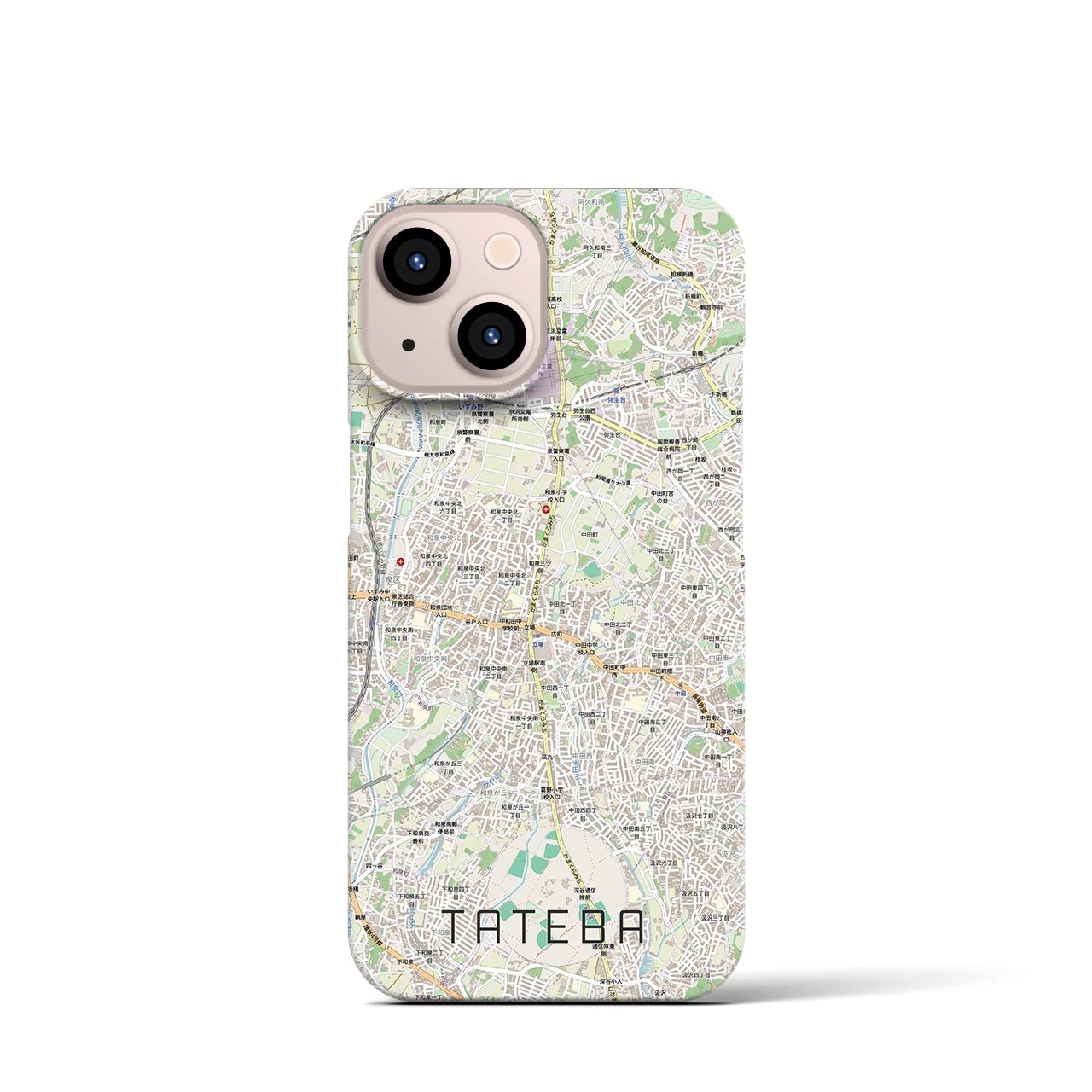 【立場（神奈川県）】地図柄iPhoneケース（バックカバータイプ）