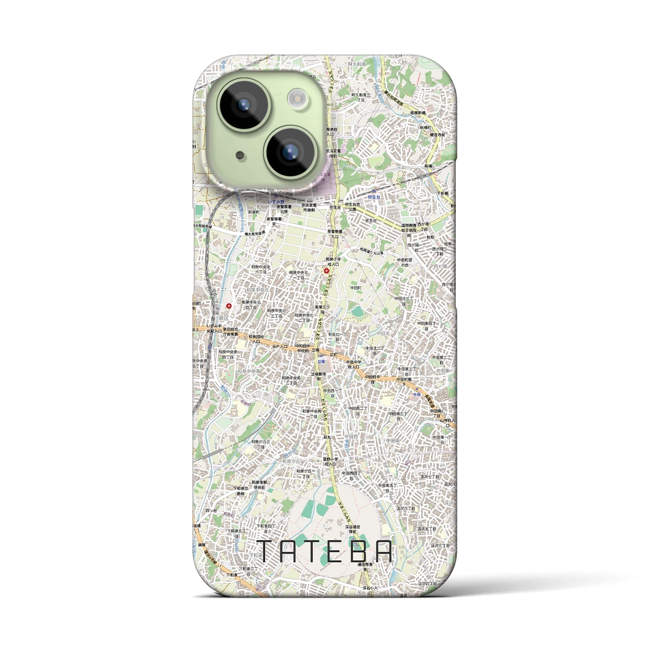 【立場（神奈川県）】地図柄iPhoneケース（バックカバータイプ）
