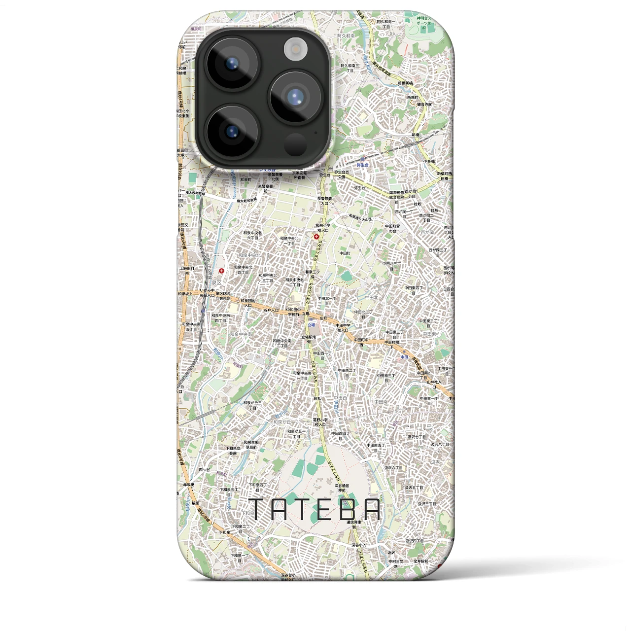 【立場（神奈川県）】地図柄iPhoneケース（バックカバータイプ）