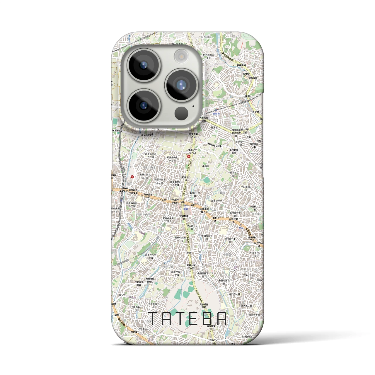 【立場（神奈川県）】地図柄iPhoneケース（バックカバータイプ）