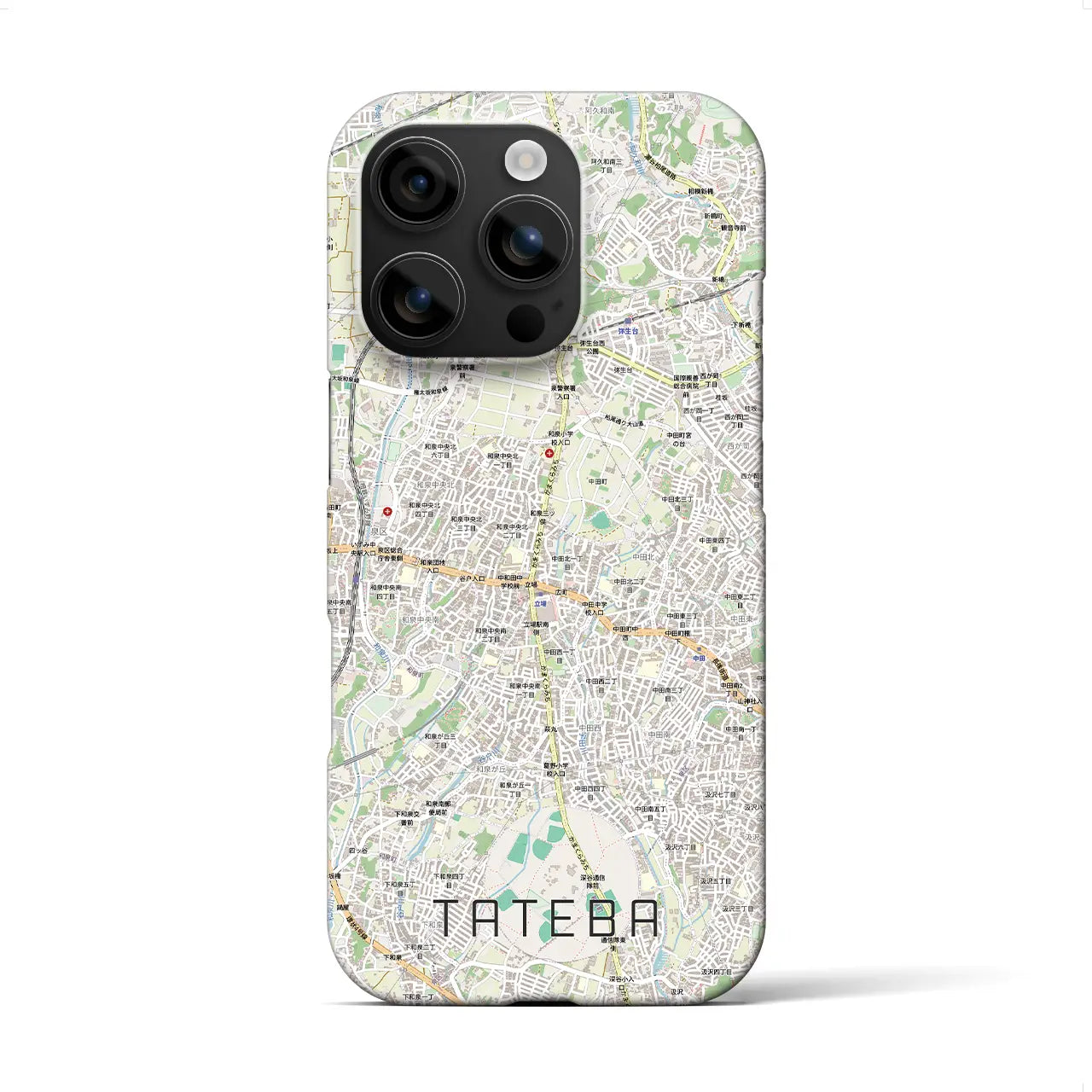 【立場（神奈川県）】地図柄iPhoneケース（バックカバータイプ）