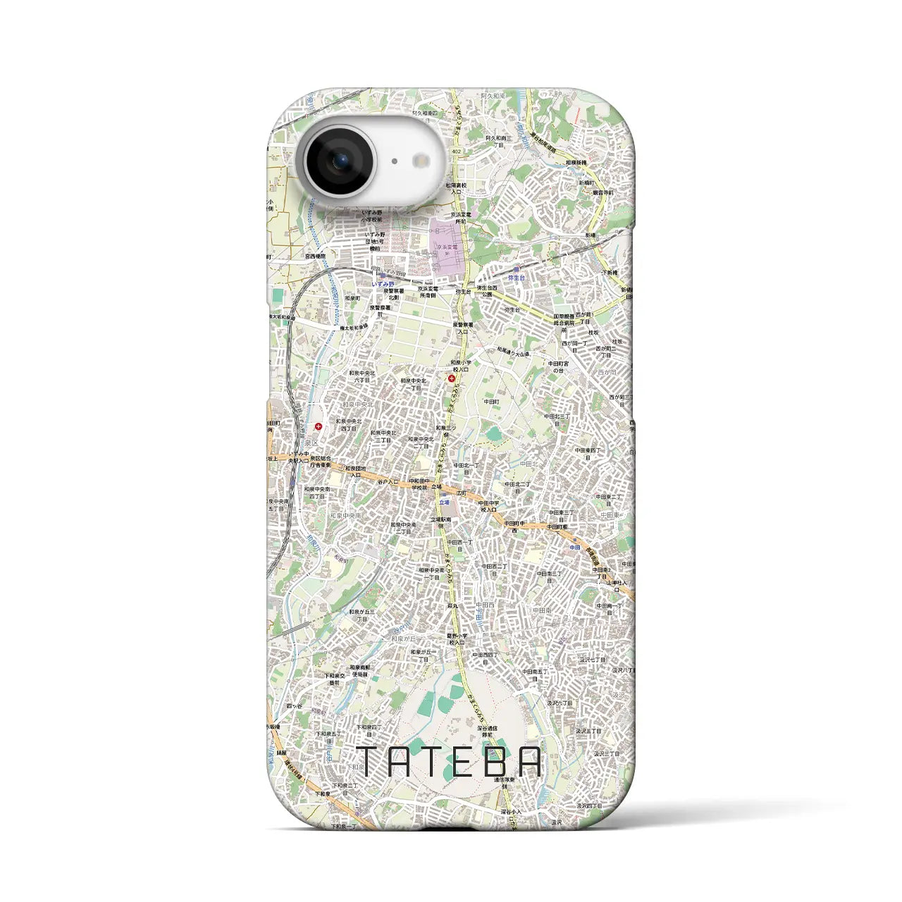 【立場（神奈川県）】地図柄iPhoneケース（バックカバータイプ）