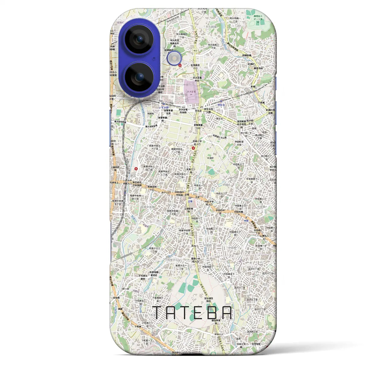 【立場（神奈川県）】地図柄iPhoneケース（バックカバータイプ）