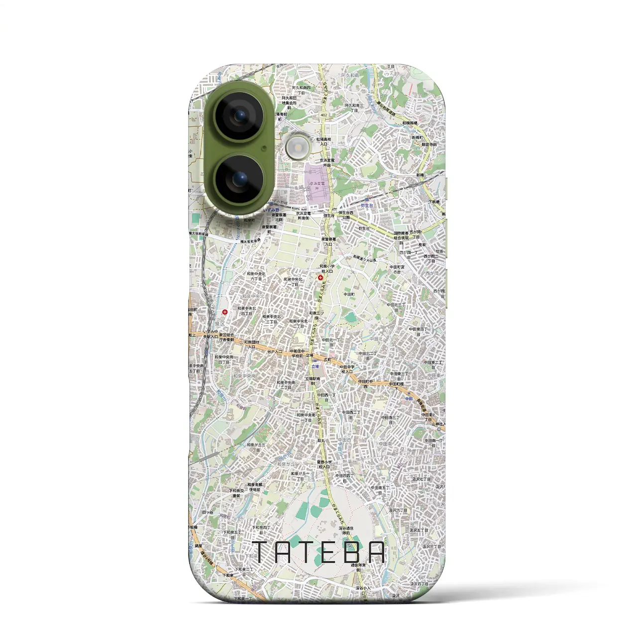 【立場（神奈川県）】地図柄iPhoneケース（バックカバータイプ）