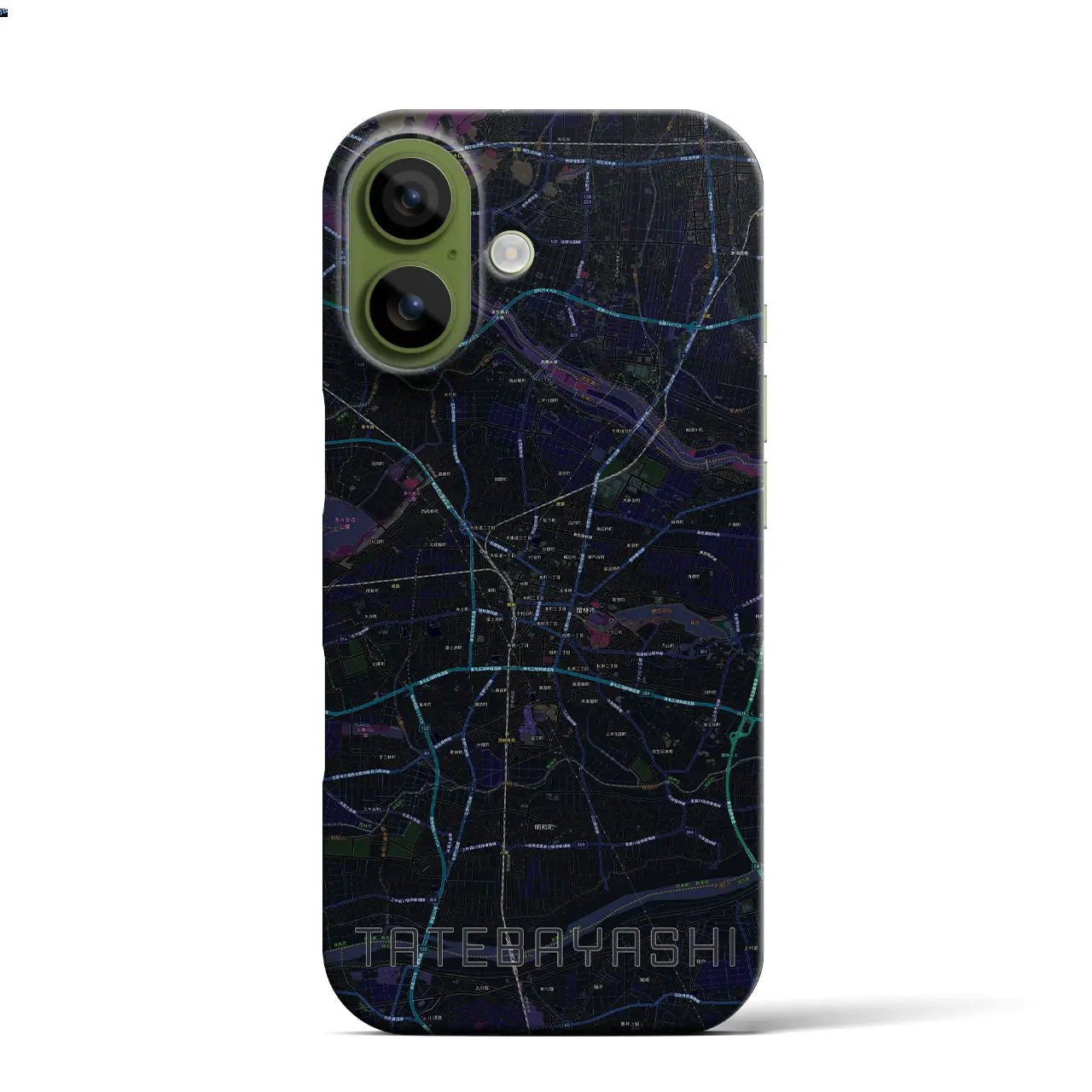 【館林（群馬県）】地図柄iPhoneケース（バックカバータイプ）