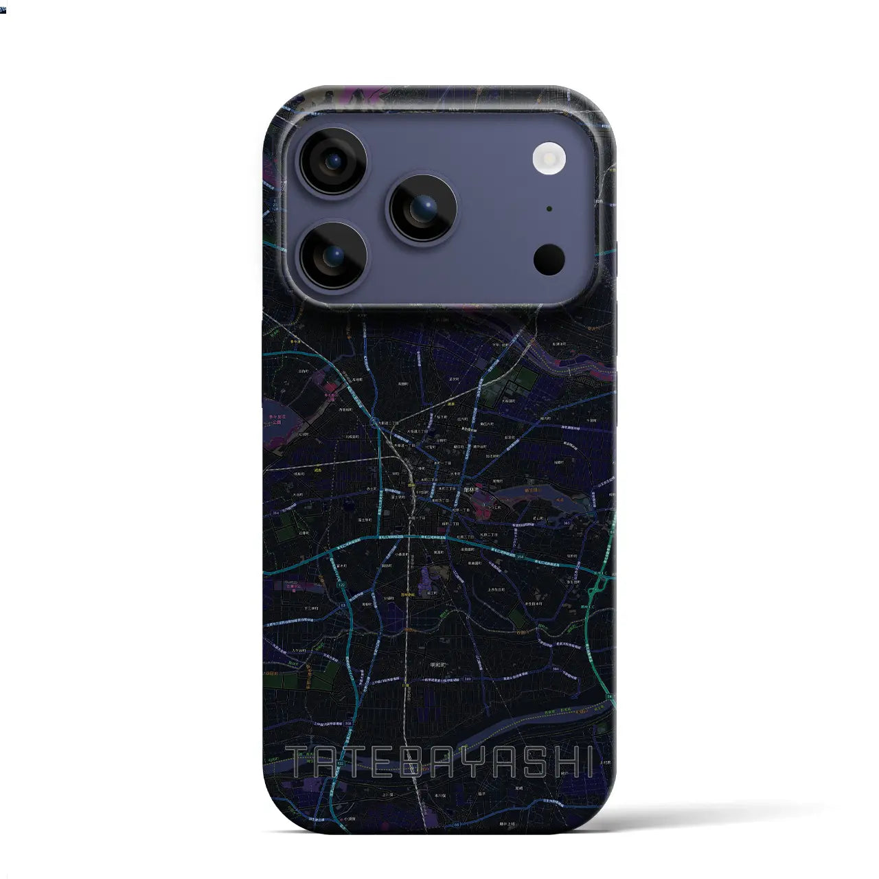 【館林（群馬県）】地図柄iPhoneケース（バックカバータイプ）