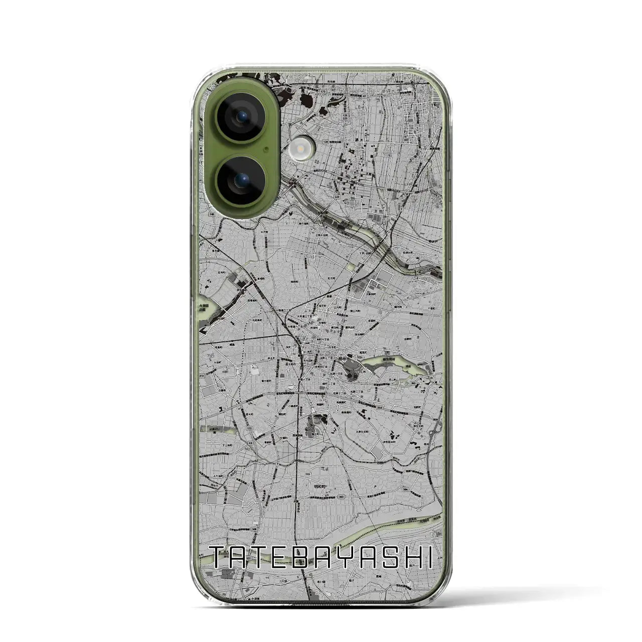 【館林（群馬県）】地図柄iPhoneケース（クリアタイプ）