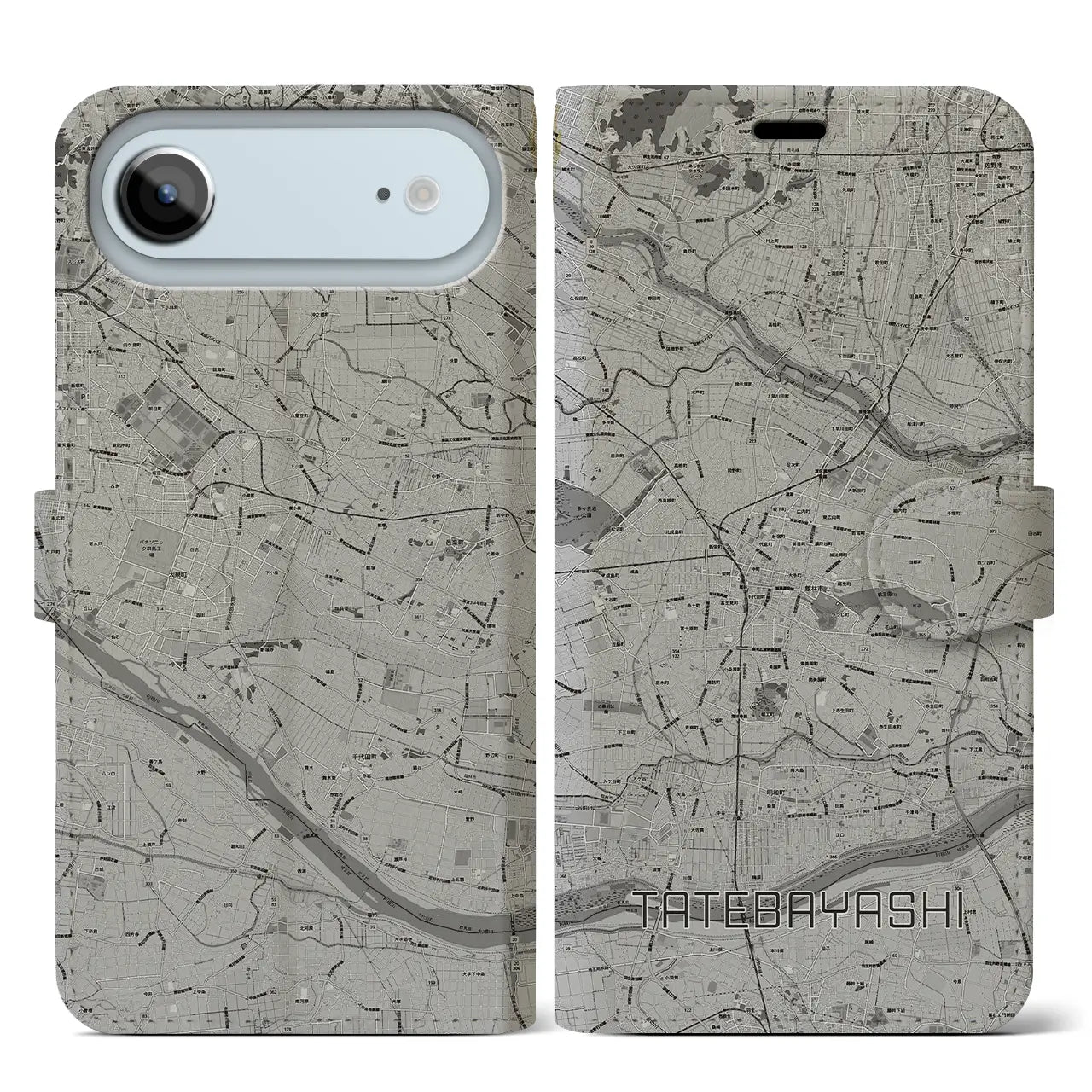 【館林（群馬県）】地図柄iPhoneケース（手帳タイプ）