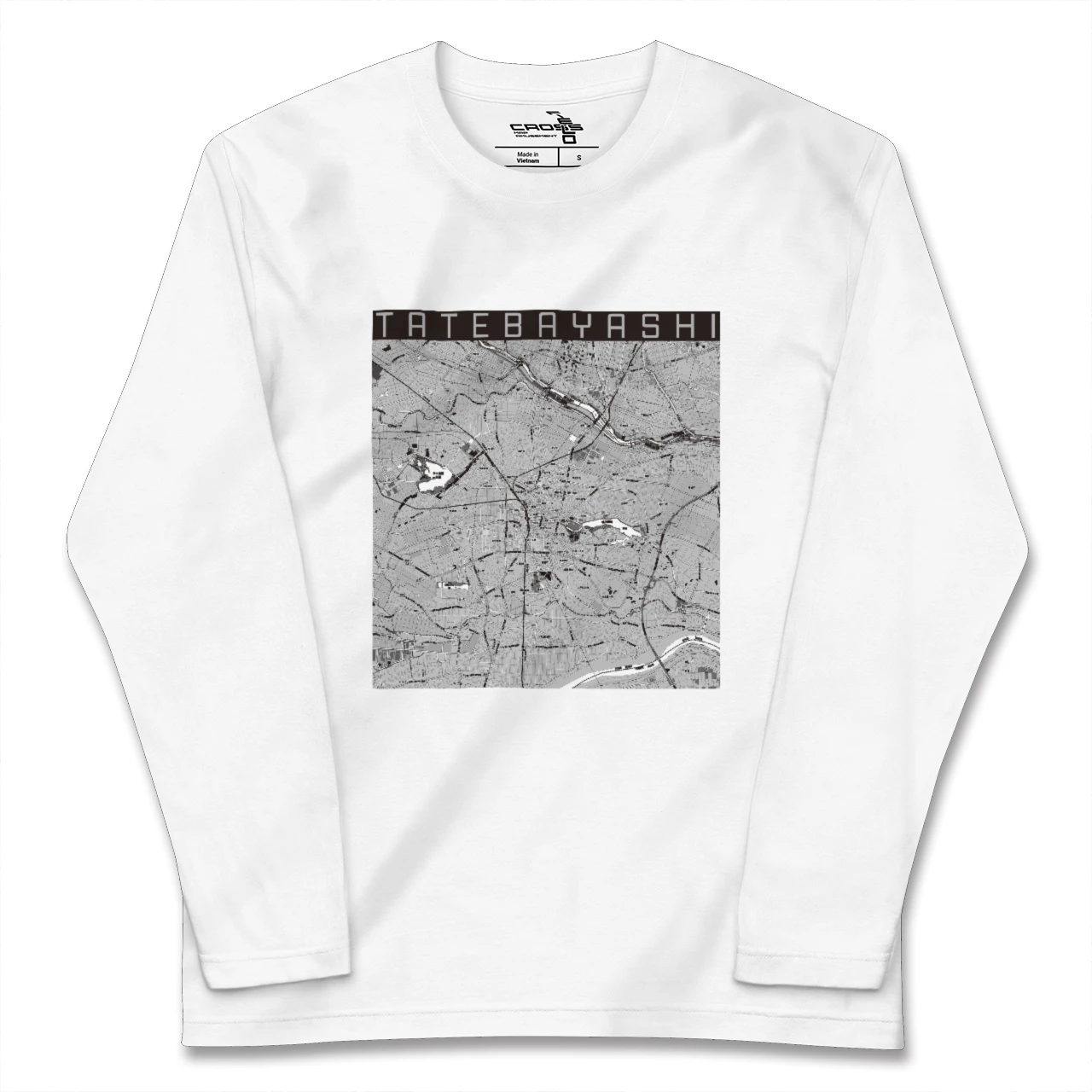 【館林（群馬県）】地図柄ロングスリーブTシャツ