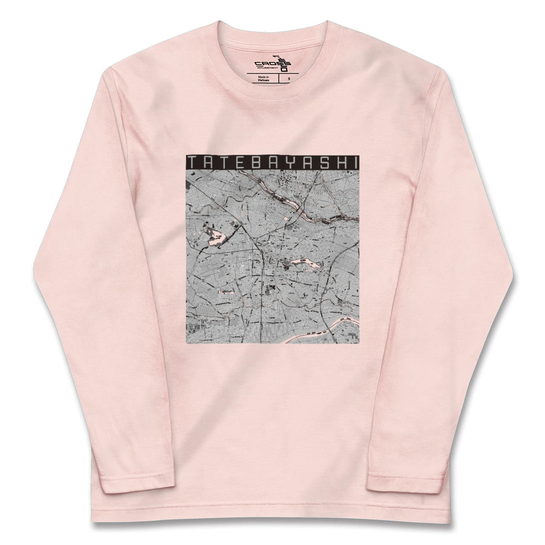 【館林（群馬県）】地図柄ロングスリーブTシャツ