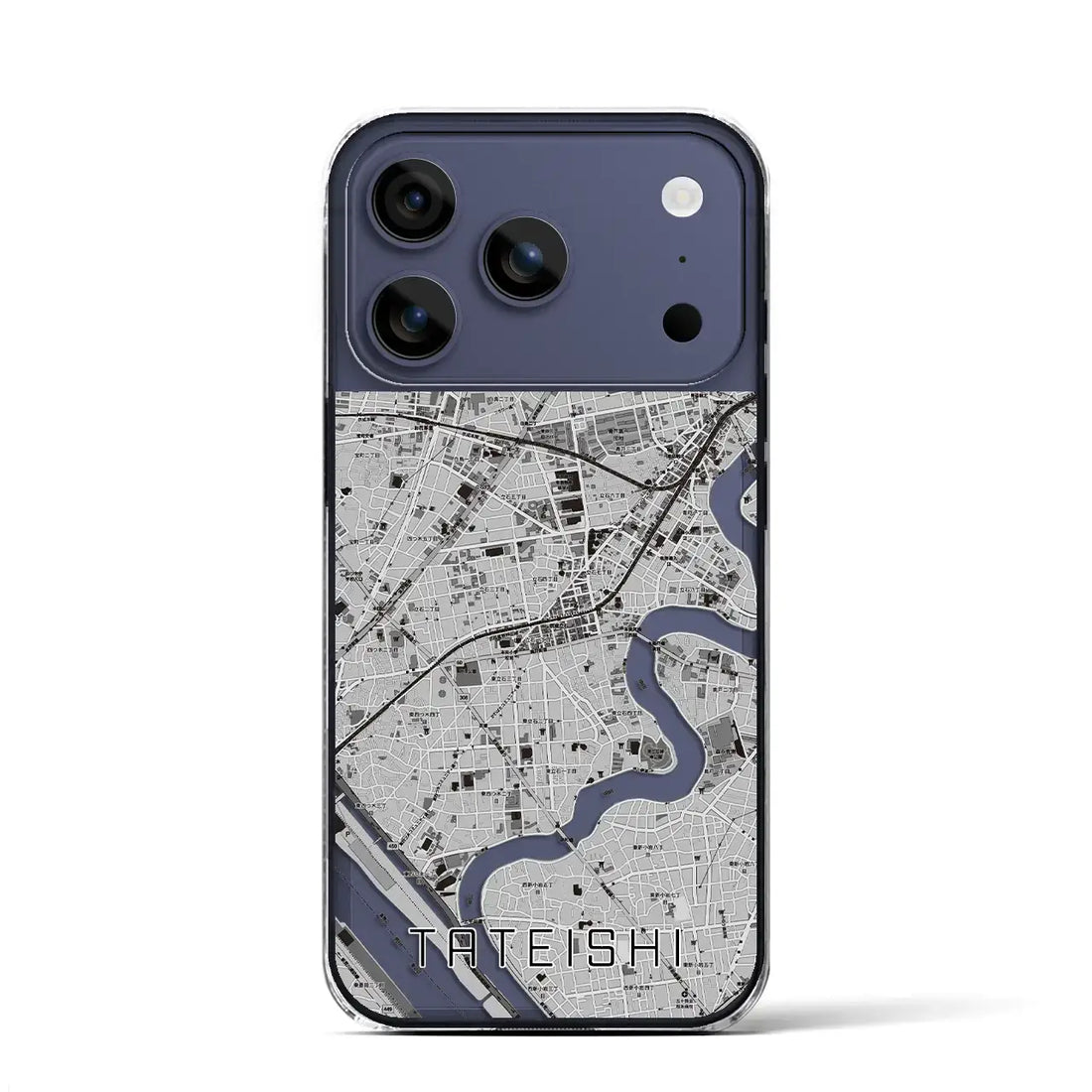 【立石（東京都）】地図柄iPhoneケース（クリアタイプ）