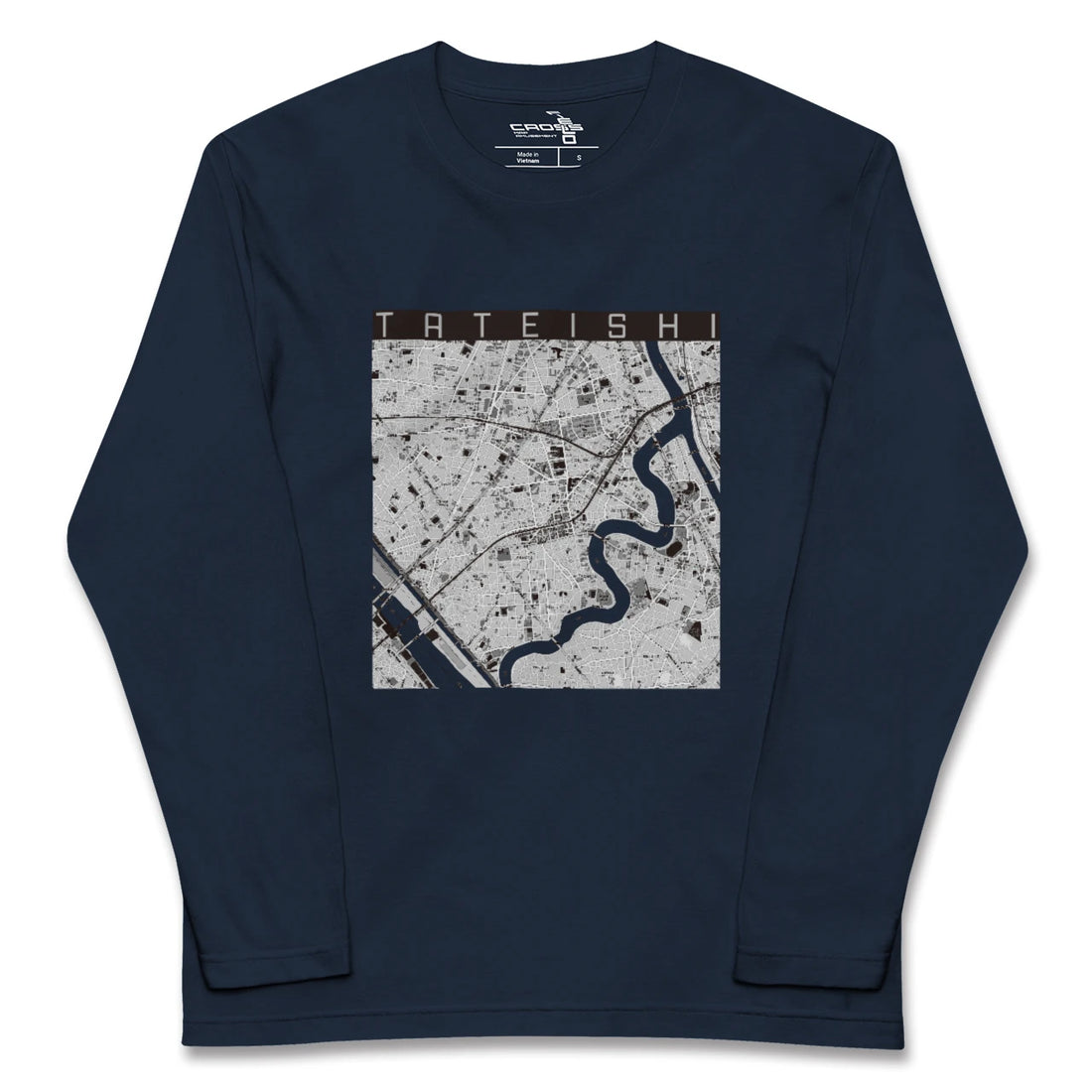 【立石（東京都）】地図柄ロングスリーブTシャツ