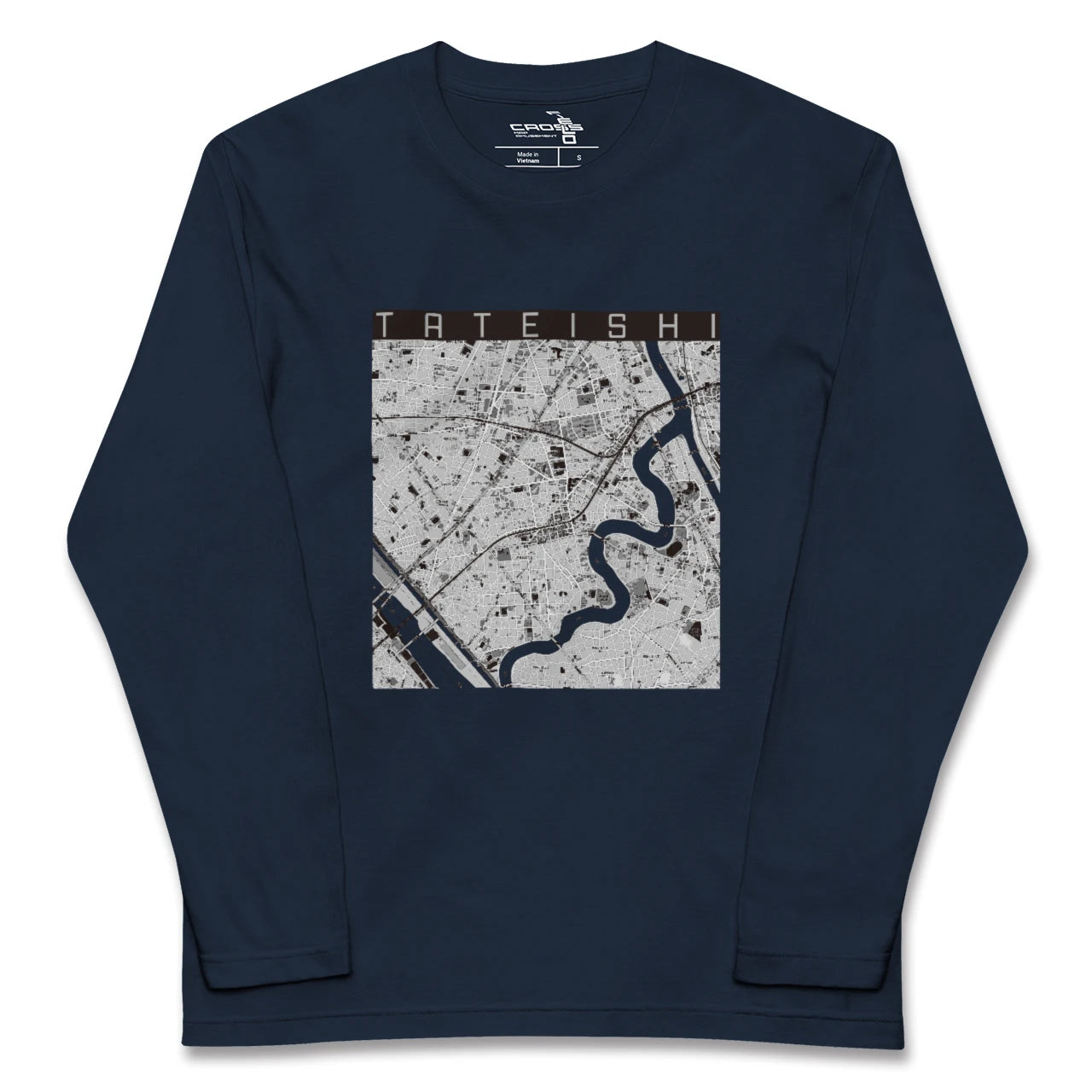 【立石（東京都）】地図柄ロングスリーブTシャツ