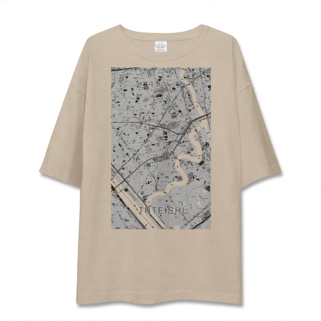 【立石（東京都）】地図柄ビッグシルエットTシャツ