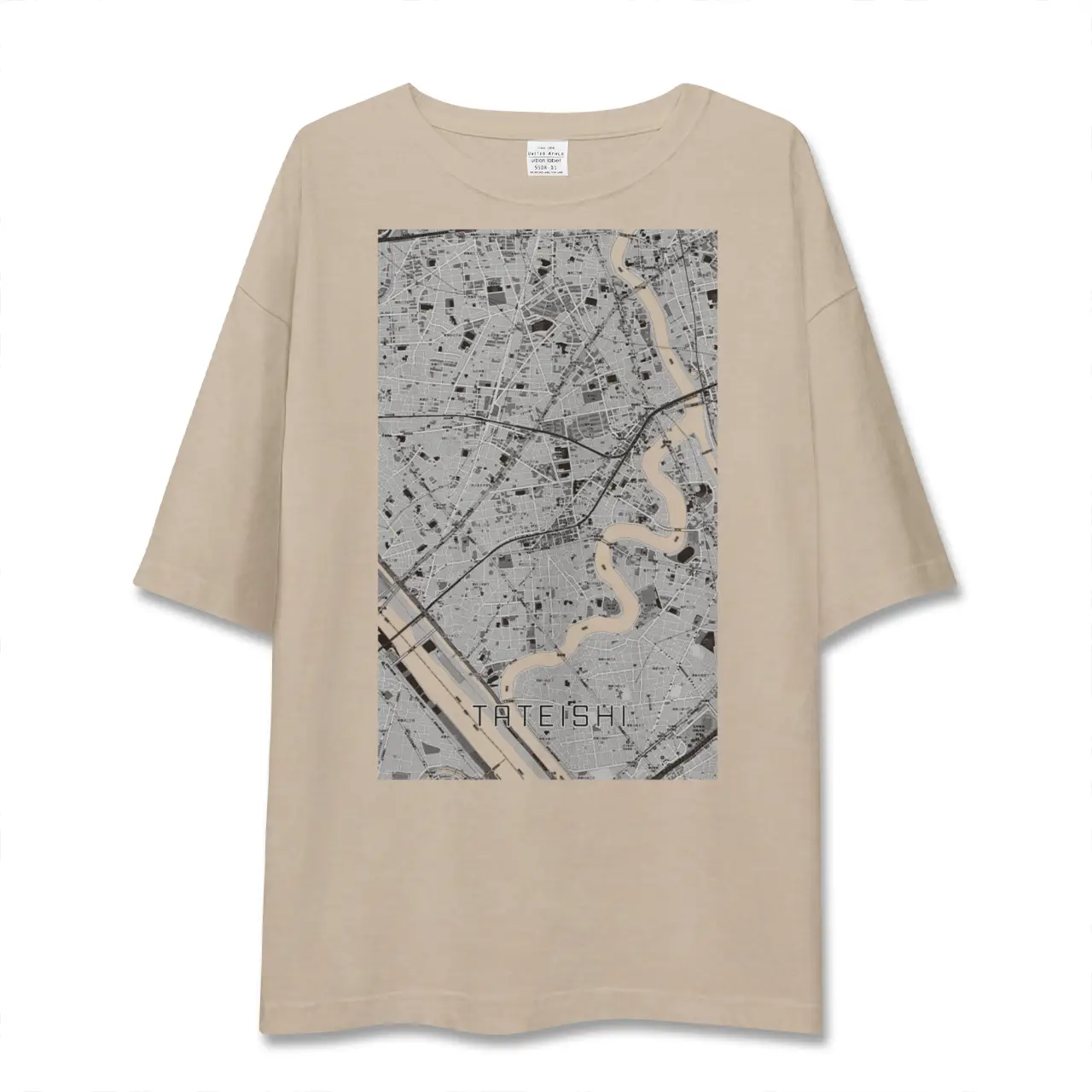 【立石（東京都）】地図柄ビッグシルエットTシャツ